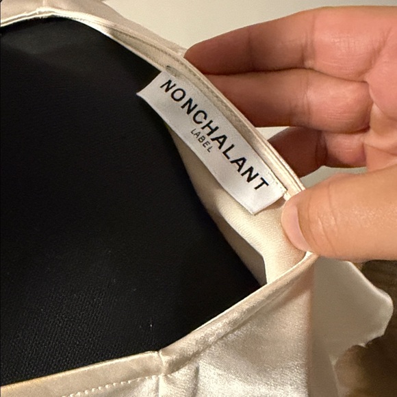 NONchalant Cream Silky Top - Picture 3 of 3